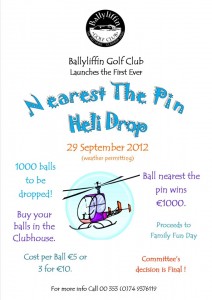 Helicopter Golf Ball Drop at Ballyliffin