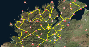 winter gritting map of Donegal